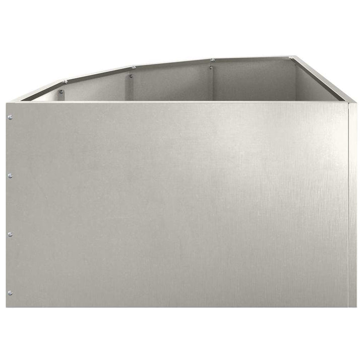 Hjørne Plantekasse Sølv 60 x 60 x 35 cm Rustfrit stål