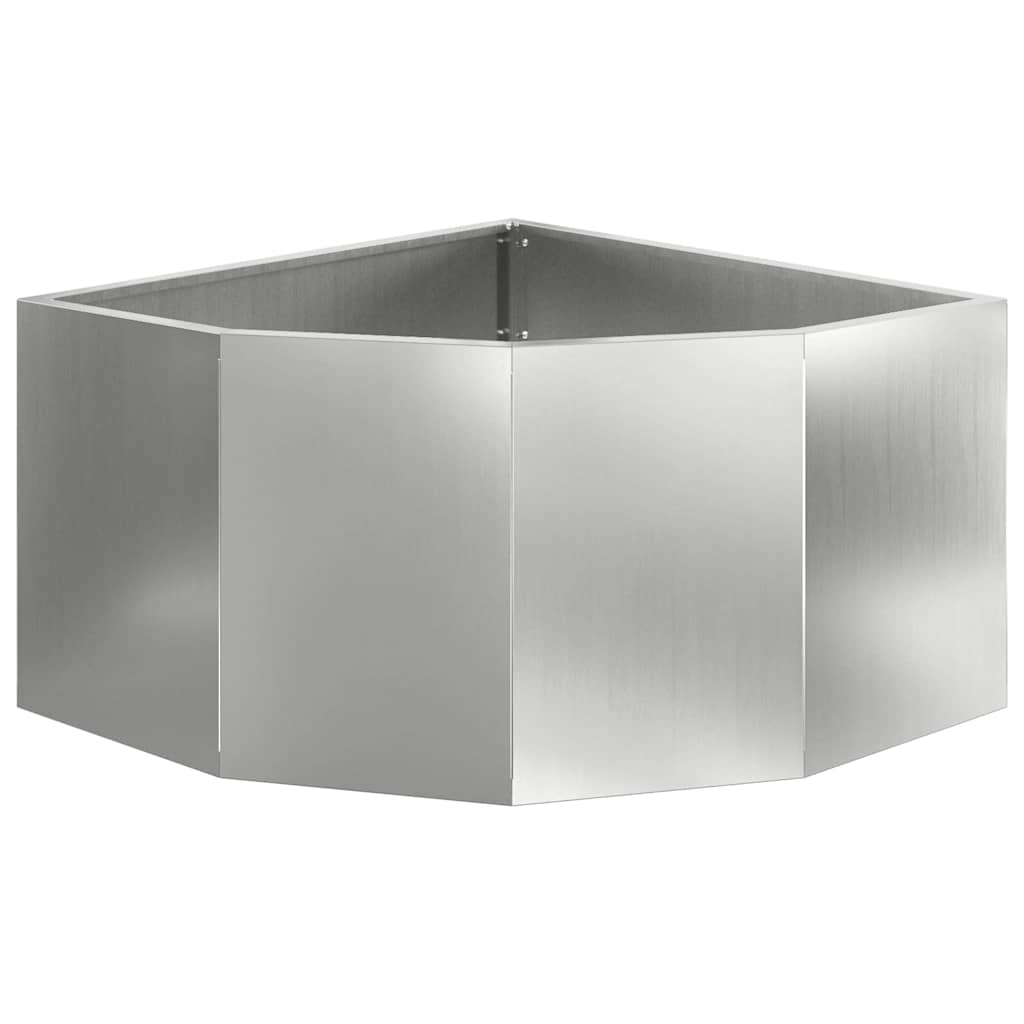 Hjørne Plantekasse Sølv 60 x 60 x 35 cm Galvaniseret stål