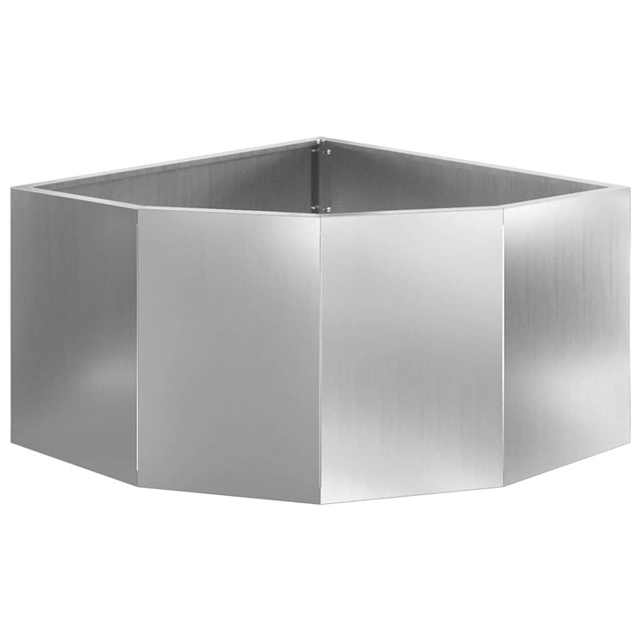 Hjørne Plantekasse Sølv 60 x 60 x 35 cm Galvaniseret stål