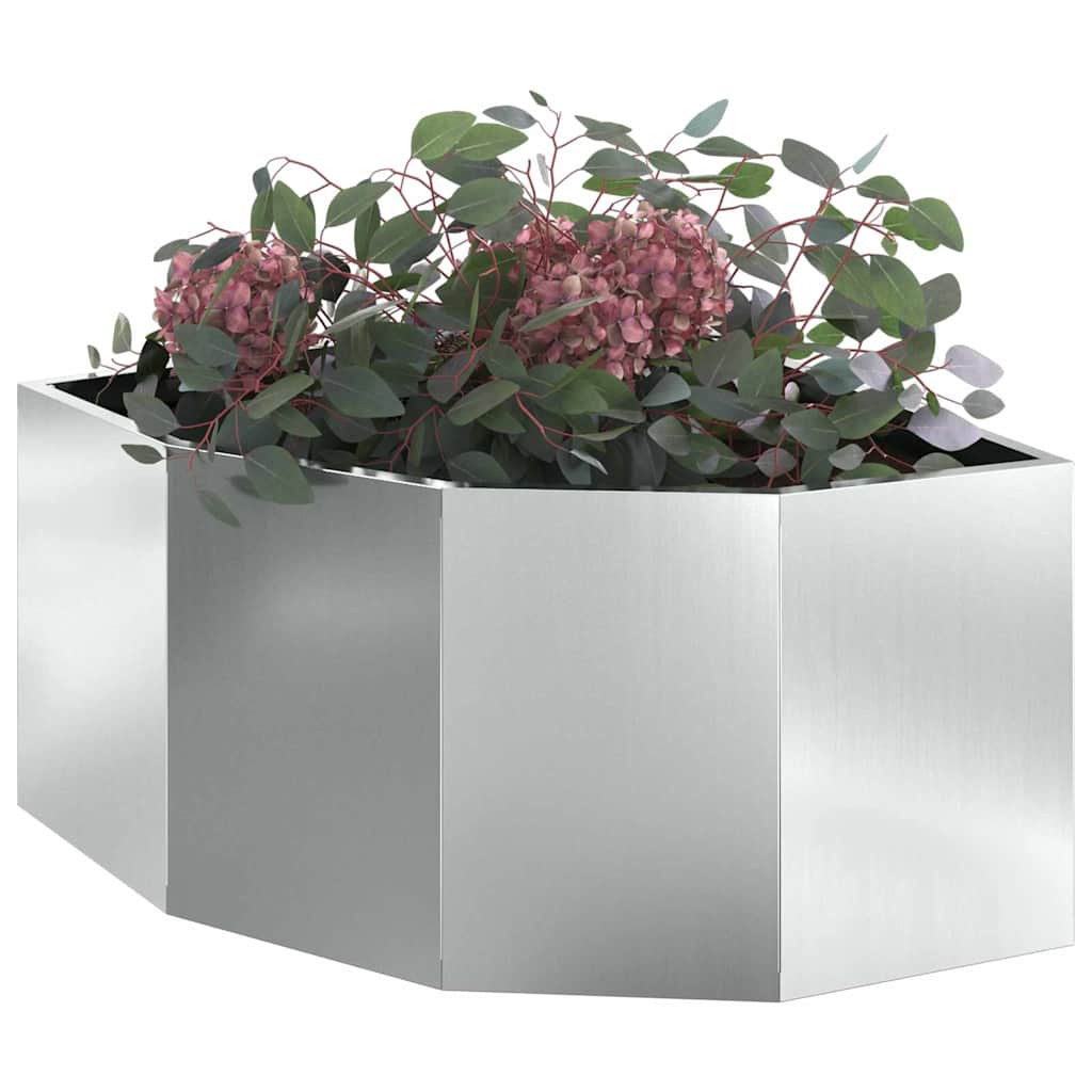 Hjørne Plantekasse Sølv 60 x 60 x 35 cm Galvaniseret stål