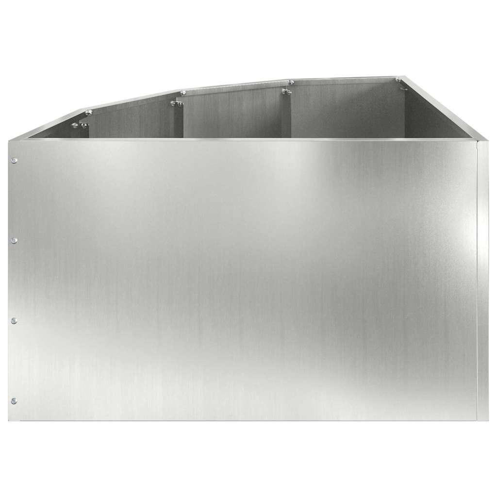 Hjørne Plantekasse Sølv 60 x 60 x 35 cm Galvaniseret stål
