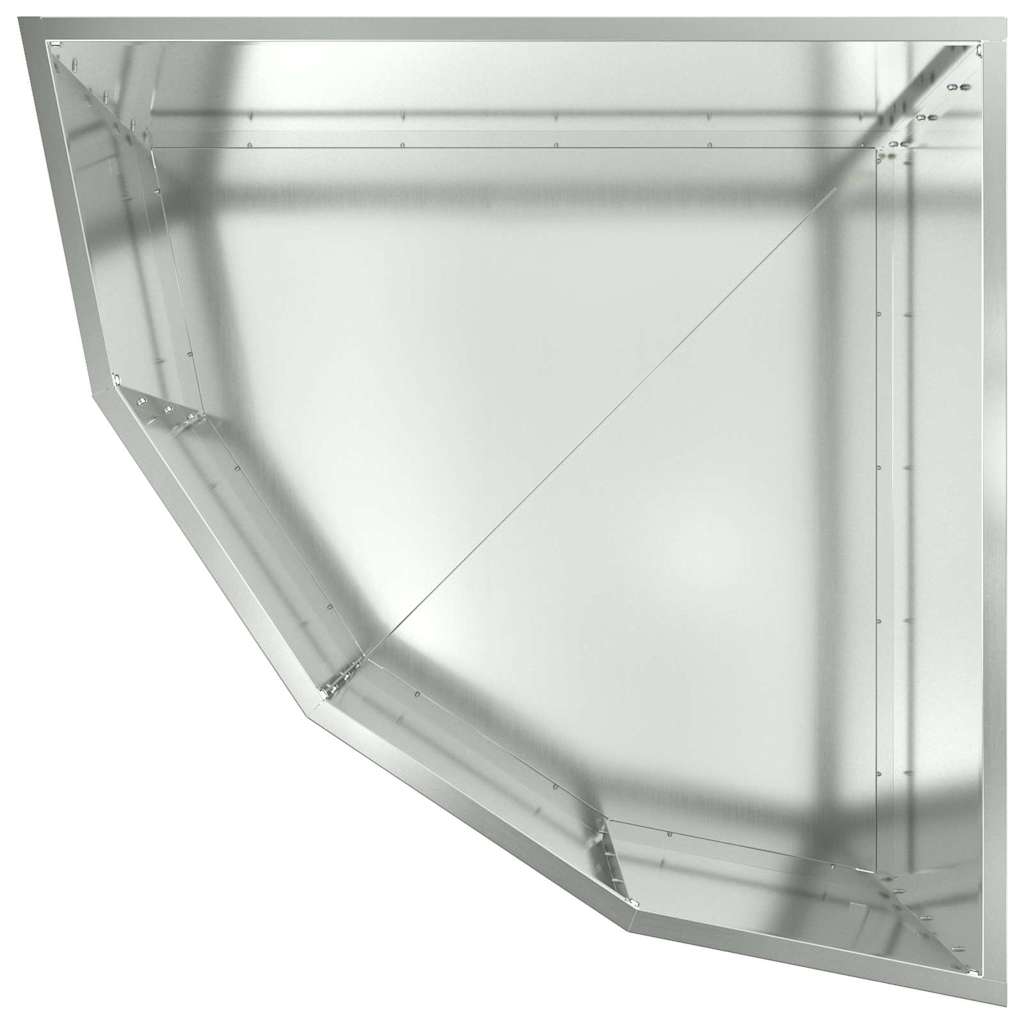 Hjørne Plantekasse Sølv 60 x 60 x 35 cm Galvaniseret stål