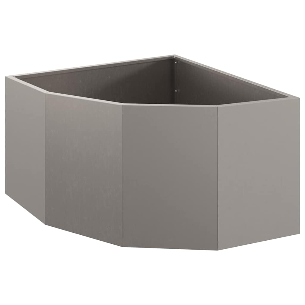 Hjørne Plantekasse Rusten 60 x 60 x 35 cm Forvitret stål