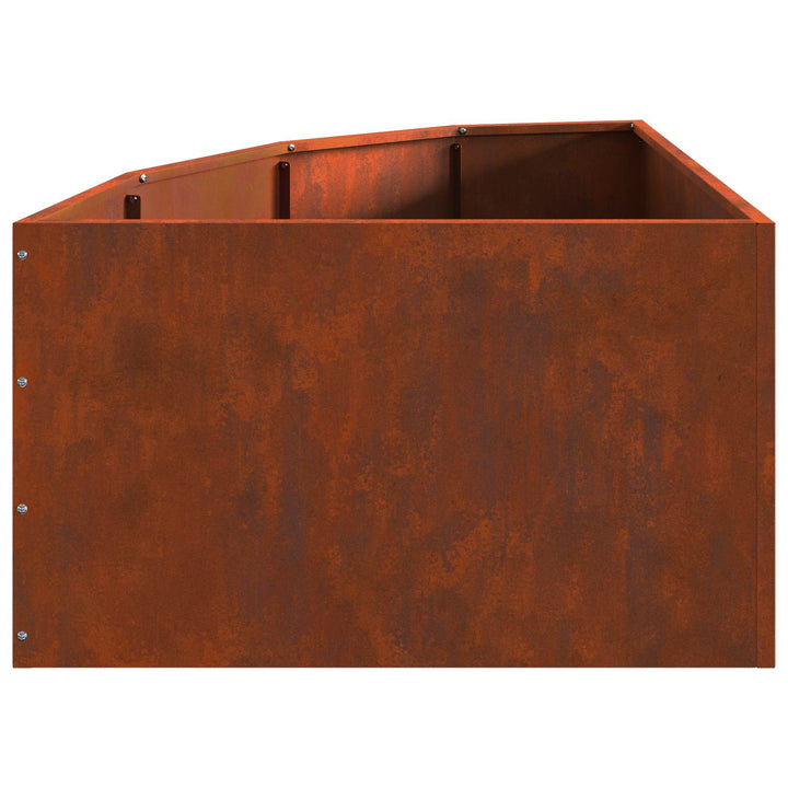 Hjørne Plantekasse Rusten 60 x 60 x 35 cm Forvitret stål