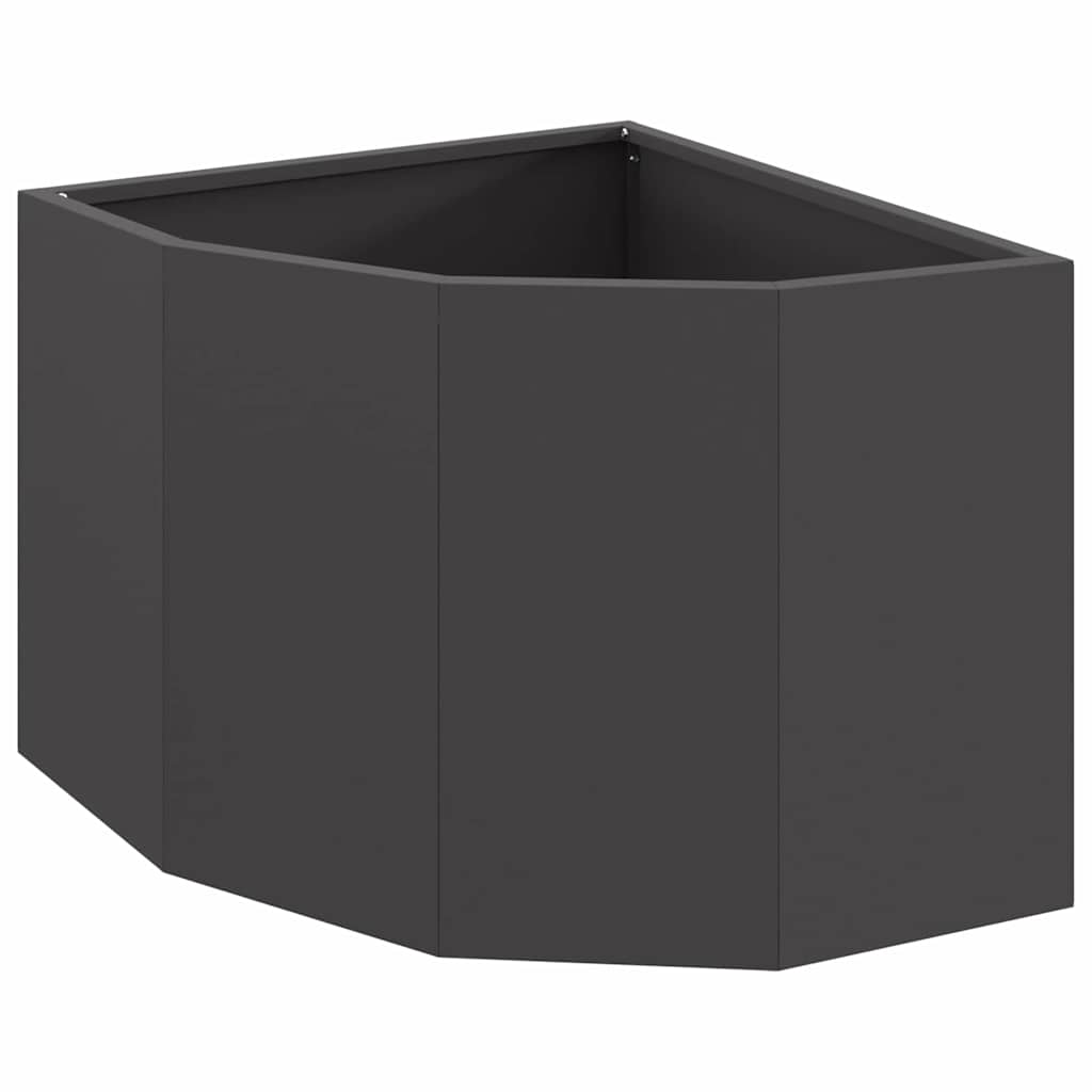 Hjørne Plantekasse Sort 45 x 45 x 35 cm Stål