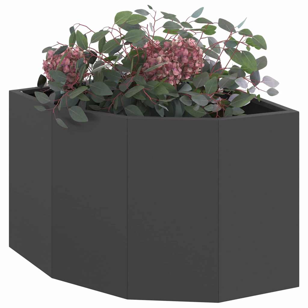 Hjørne Plantekasse Sort 45 x 45 x 35 cm Stål