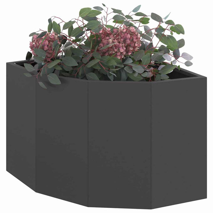 Hjørne Plantekasse Sort 45 x 45 x 35 cm Stål