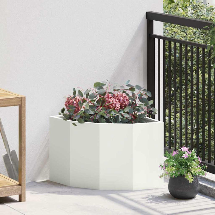 Hjørne Plantekasse Hvid 45 x 45 x 35 cm Stål