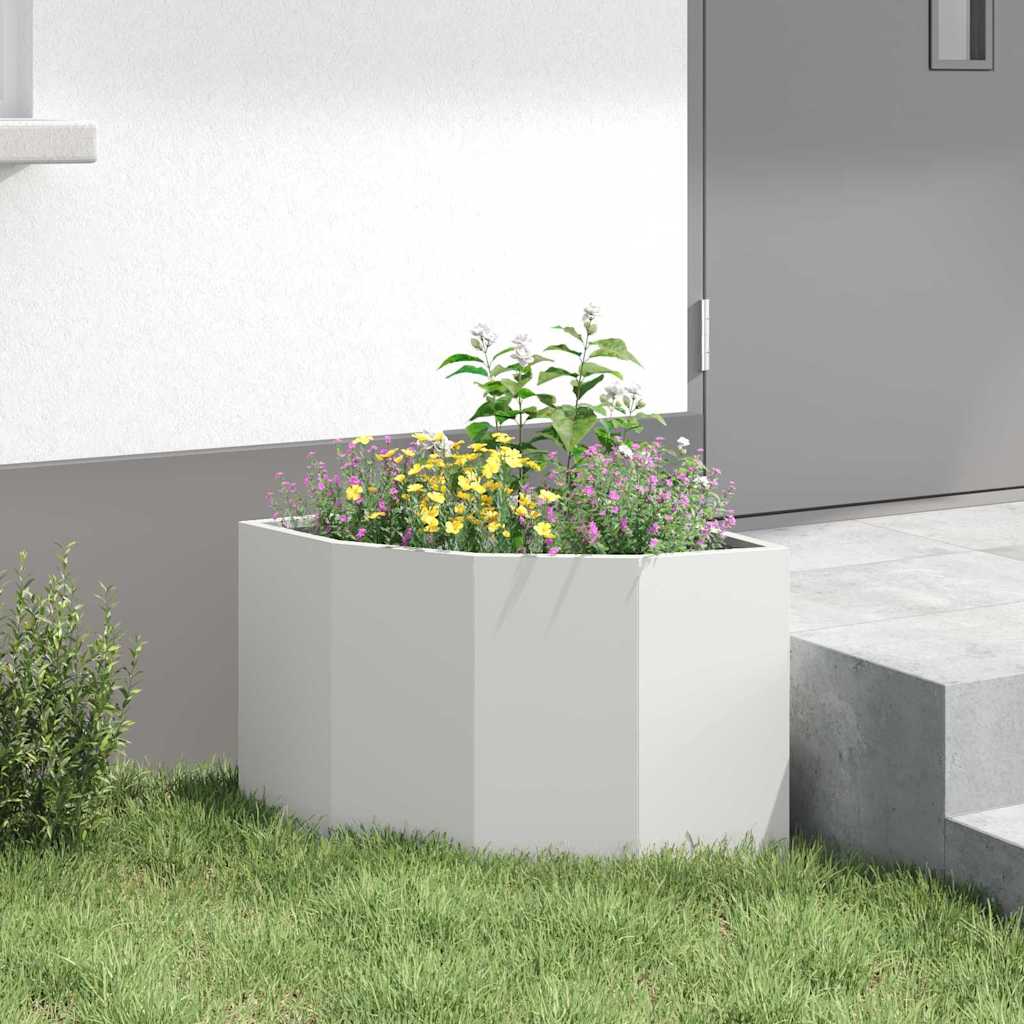 Hjørne Plantekasse Hvid 45 x 45 x 35 cm Stål
