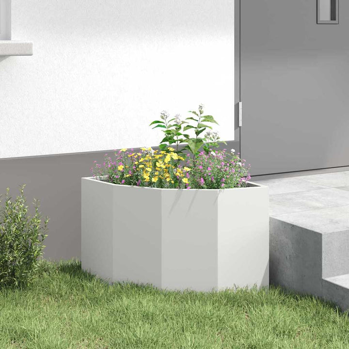 Hjørne Plantekasse Hvid 45 x 45 x 35 cm Stål