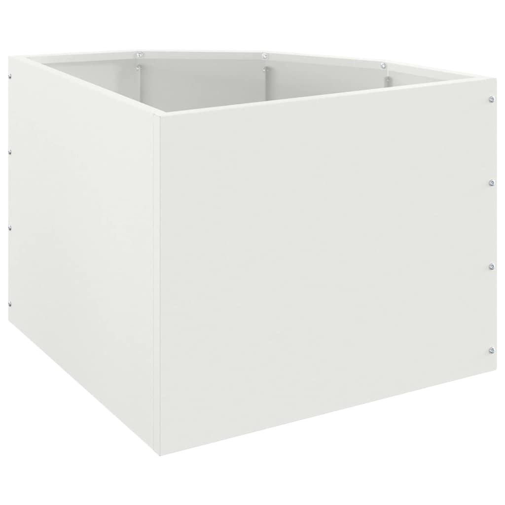 Hjørne Plantekasse Hvid 45 x 45 x 35 cm Stål