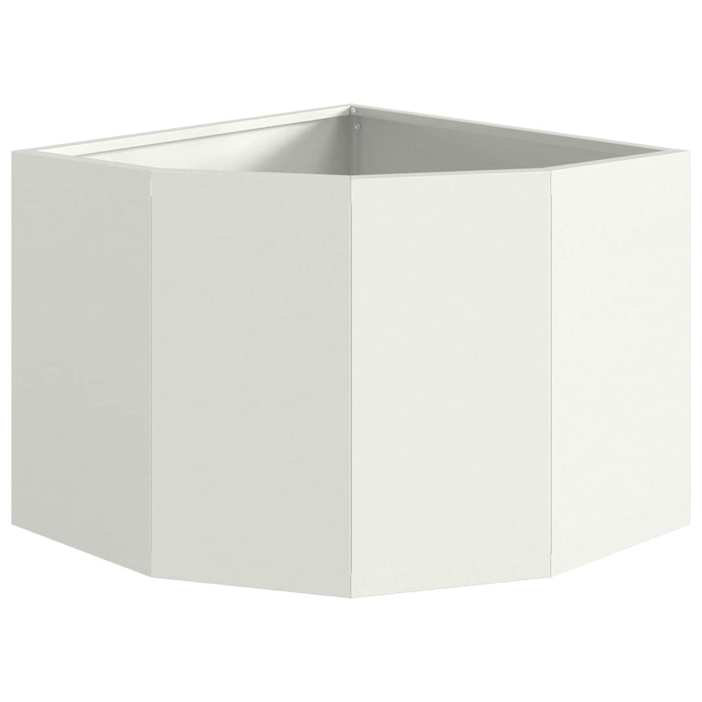 Hjørne Plantekasse Hvid 45 x 45 x 35 cm Stål