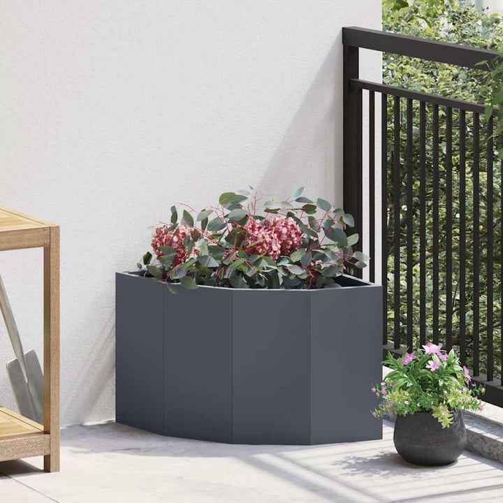 Hjørne Plantekasse Antracit 45 x 45 x 35 cm Stål