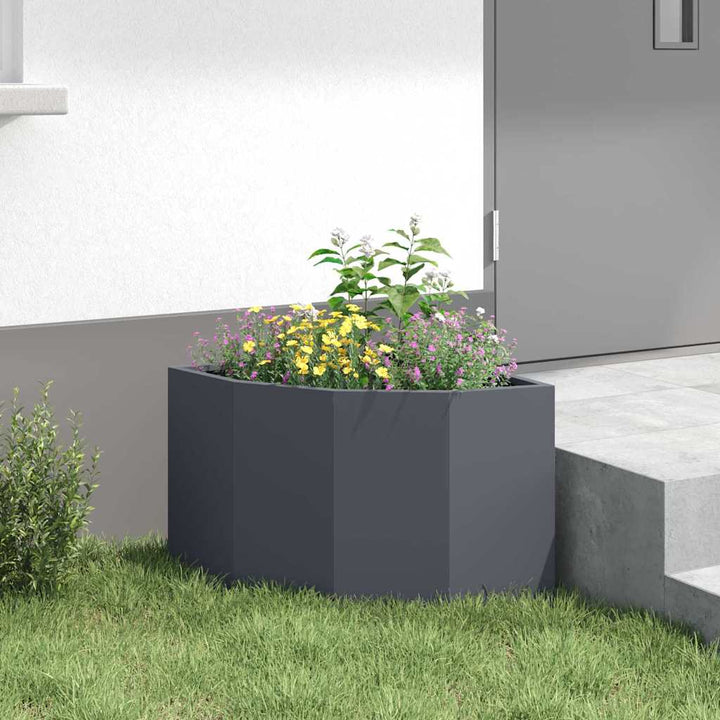 Hjørne Plantekasse Antracit 45 x 45 x 35 cm Stål