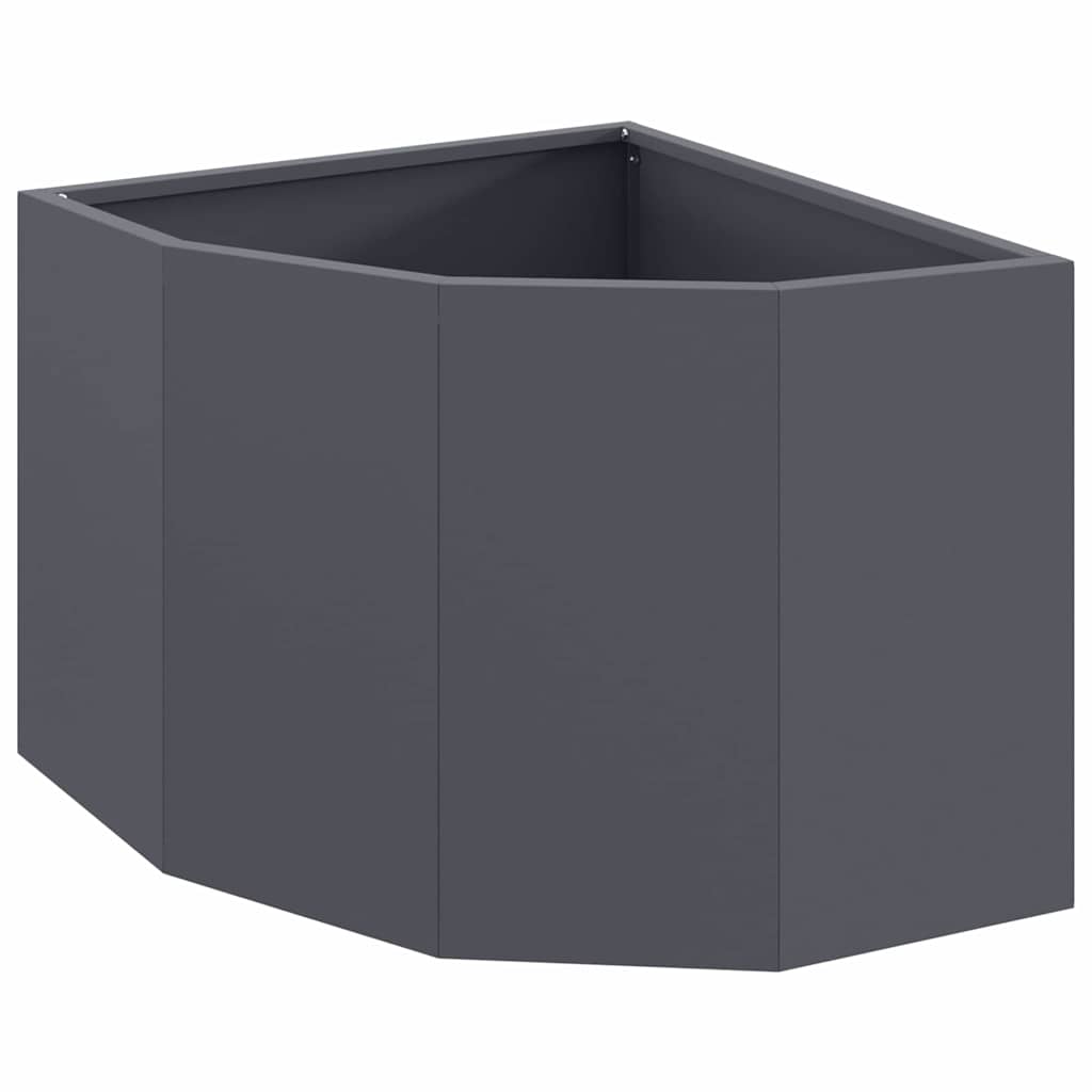 Hjørne Plantekasse Antracit 45 x 45 x 35 cm Stål