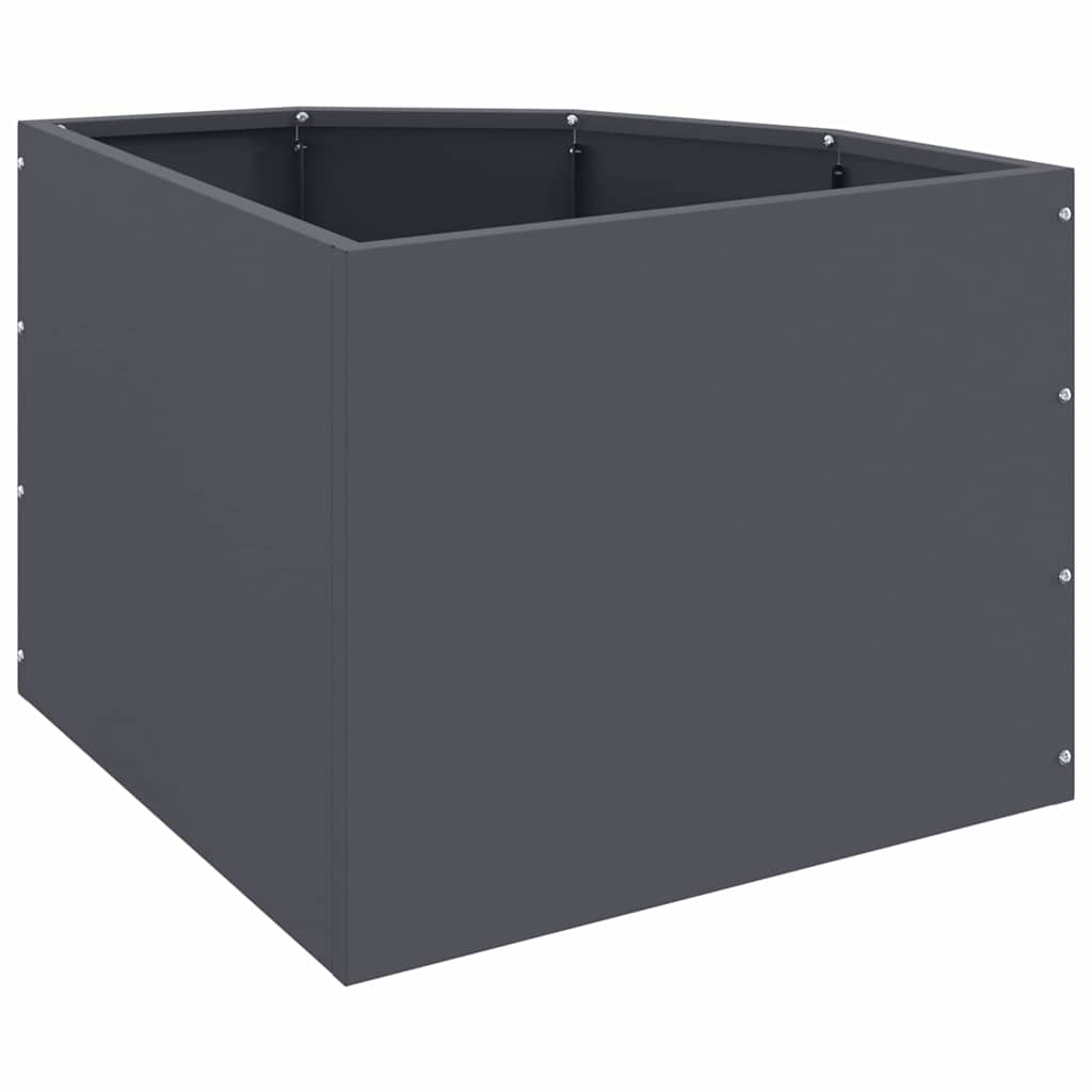 Hjørne Plantekasse Antracit 45 x 45 x 35 cm Stål