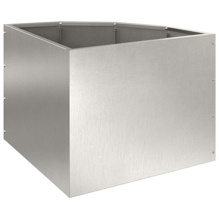 Hjørne Plantekasse Sølv 45 x 45 x 35 cm Rustfrit stål