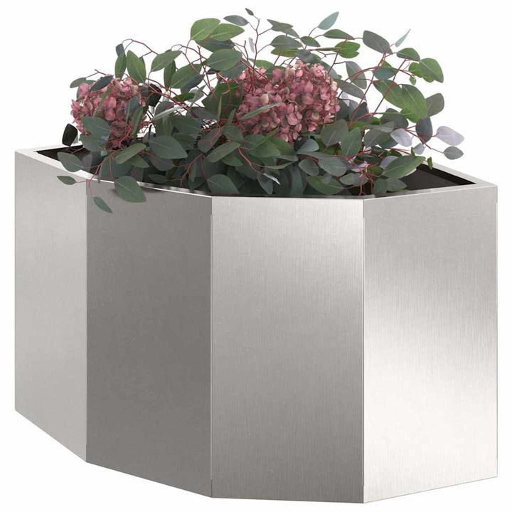 Hjørne Plantekasse Sølv 45 x 45 x 35 cm Rustfrit stål