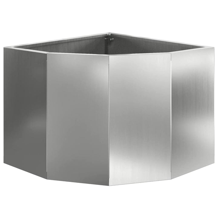 Hjørne Plantekasse Sølv 45 x 45 x 35 cm Galvaniseret stål