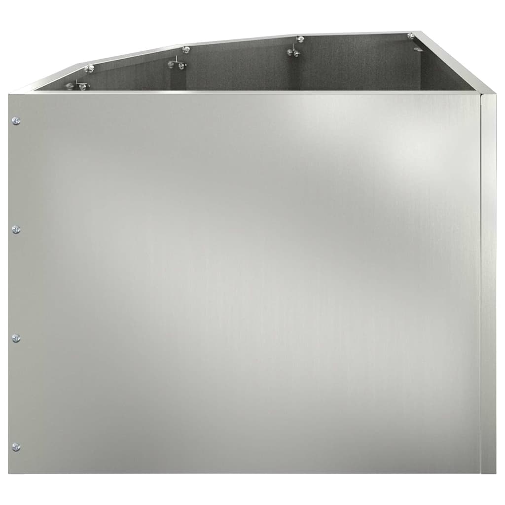 Hjørne Plantekasse Sølv 45 x 45 x 35 cm Galvaniseret stål