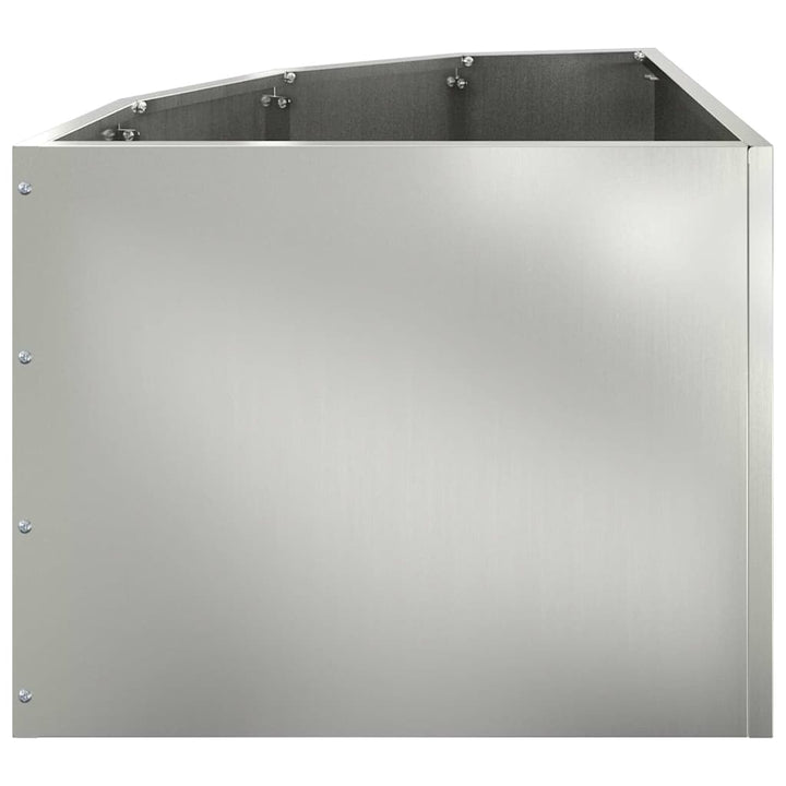 Hjørne Plantekasse Sølv 45 x 45 x 35 cm Galvaniseret stål