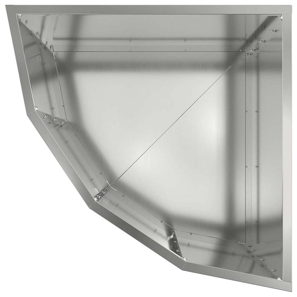 Hjørne Plantekasse Sølv 45 x 45 x 35 cm Galvaniseret stål