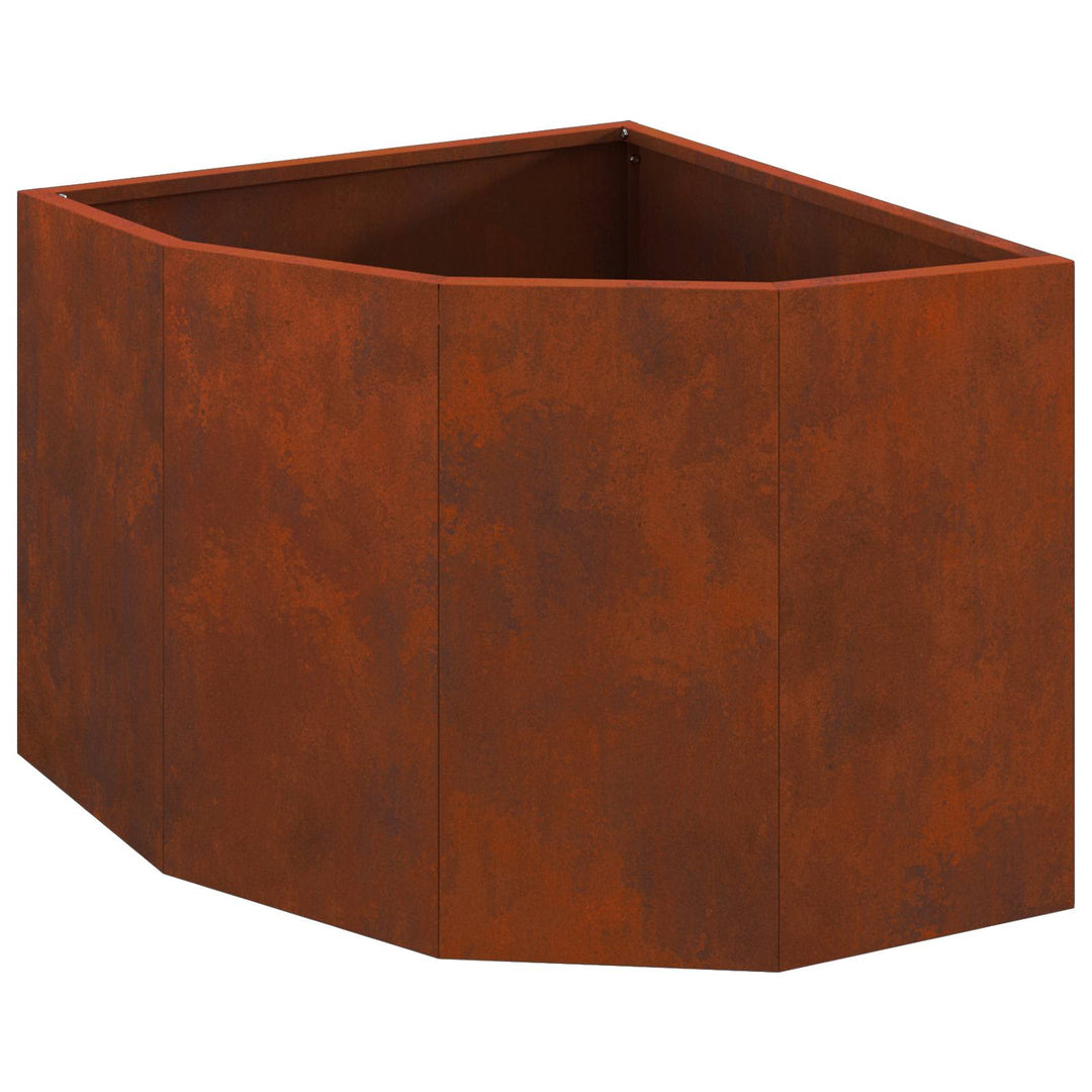Hjørne Plantekasse Rusten 45 x 45 x 35 cm Forvitret stål