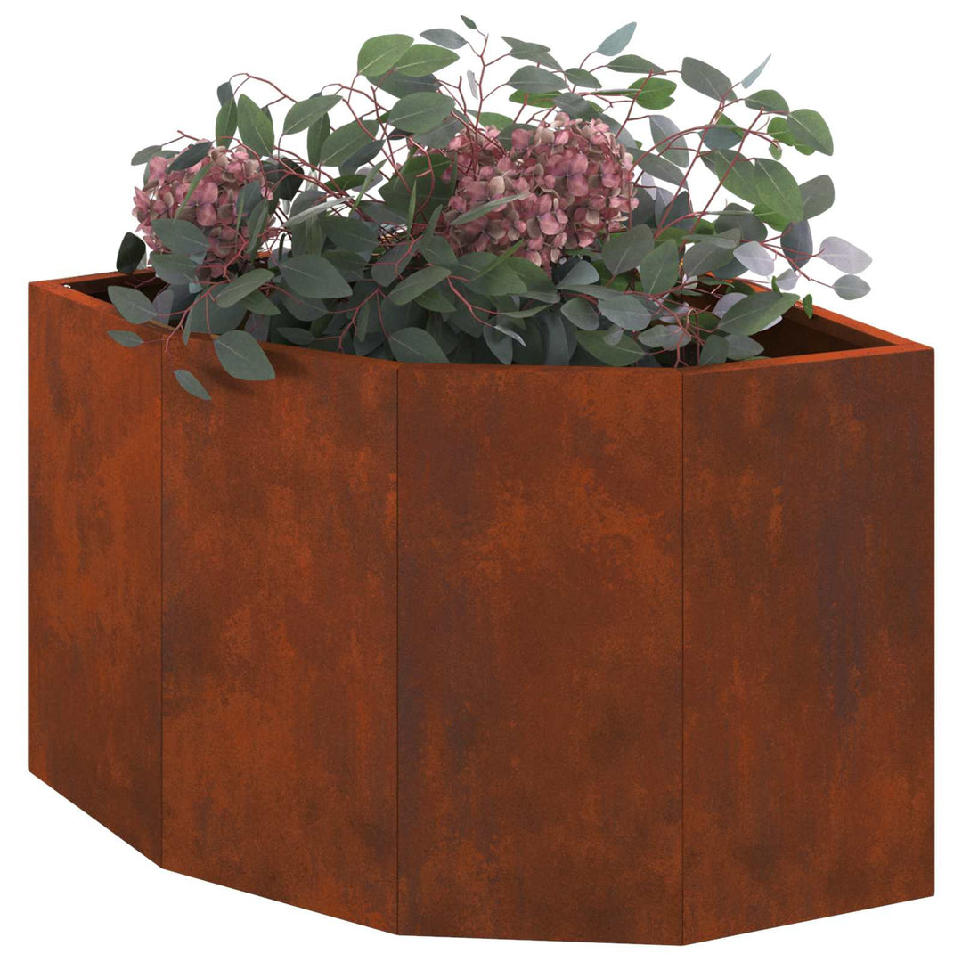 Hjørne Plantekasse Rusten 45 x 45 x 35 cm Forvitret stål