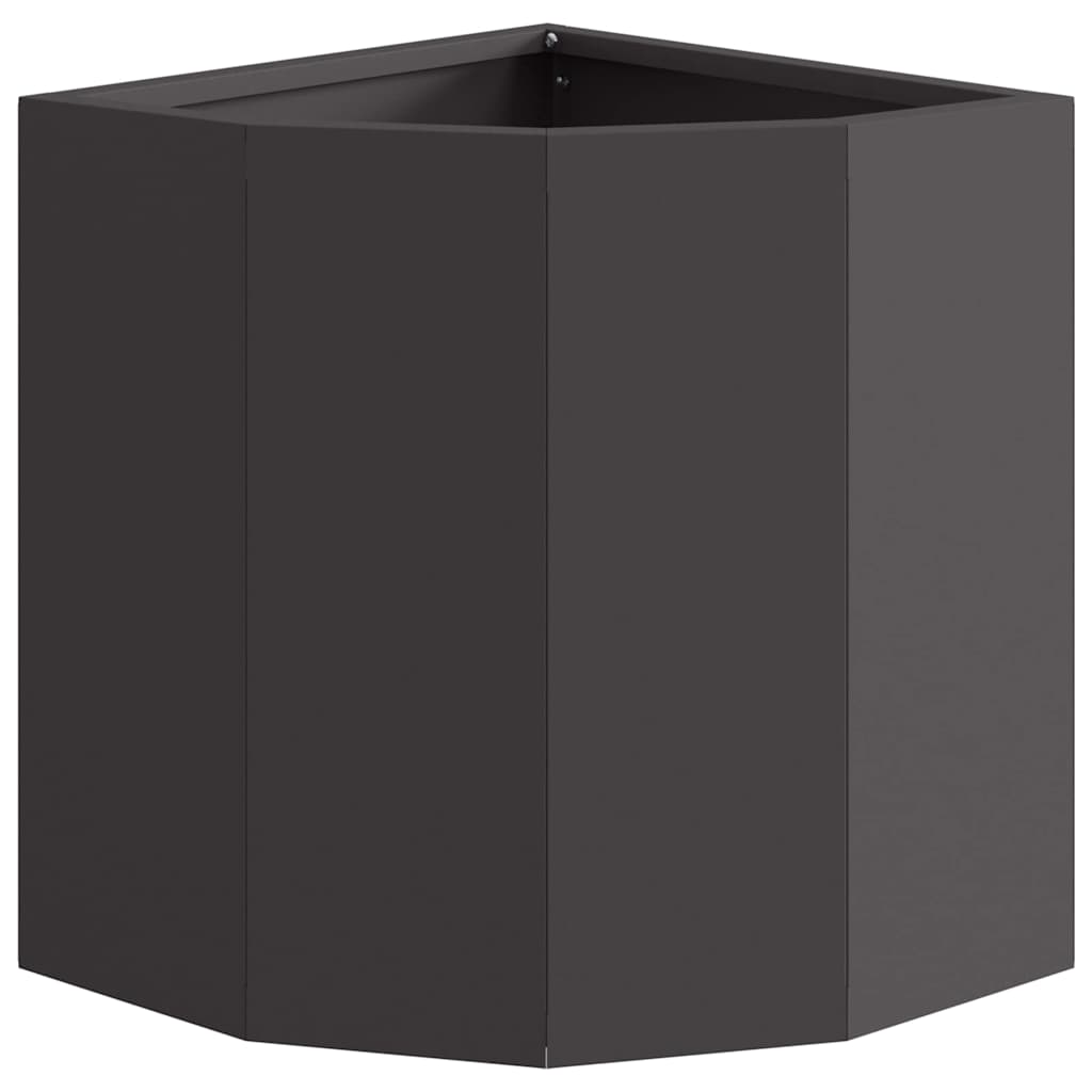Hjørne Plantekasse Sort 30 x 30 x 35 cm Stål