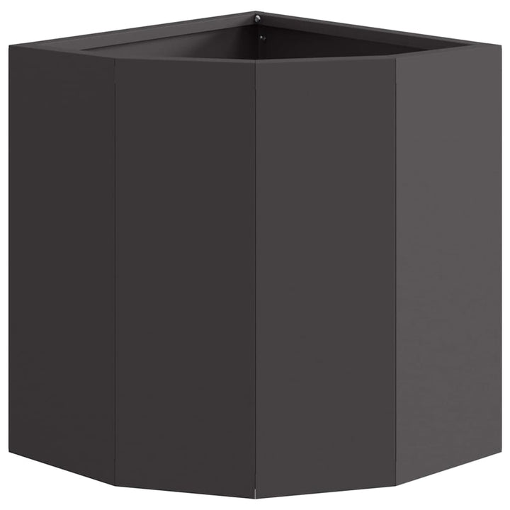 Hjørne Plantekasse Sort 30 x 30 x 35 cm Stål