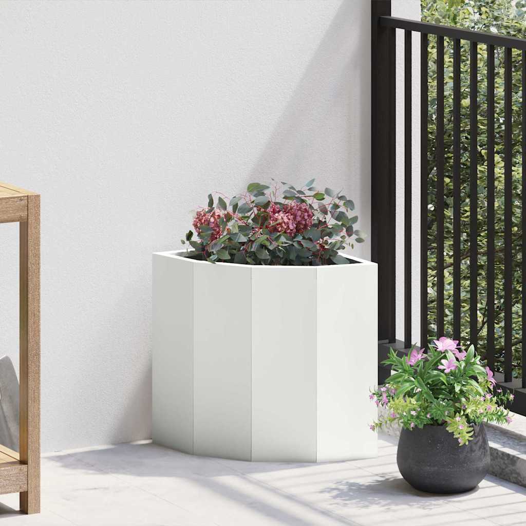 Hjørne Plantekasse Hvid 30 x 30 x 35 cm Stål