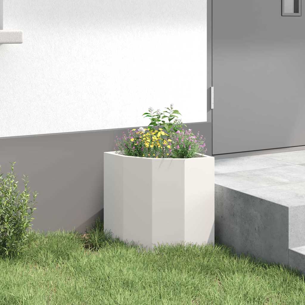 Hjørne Plantekasse Hvid 30 x 30 x 35 cm Stål