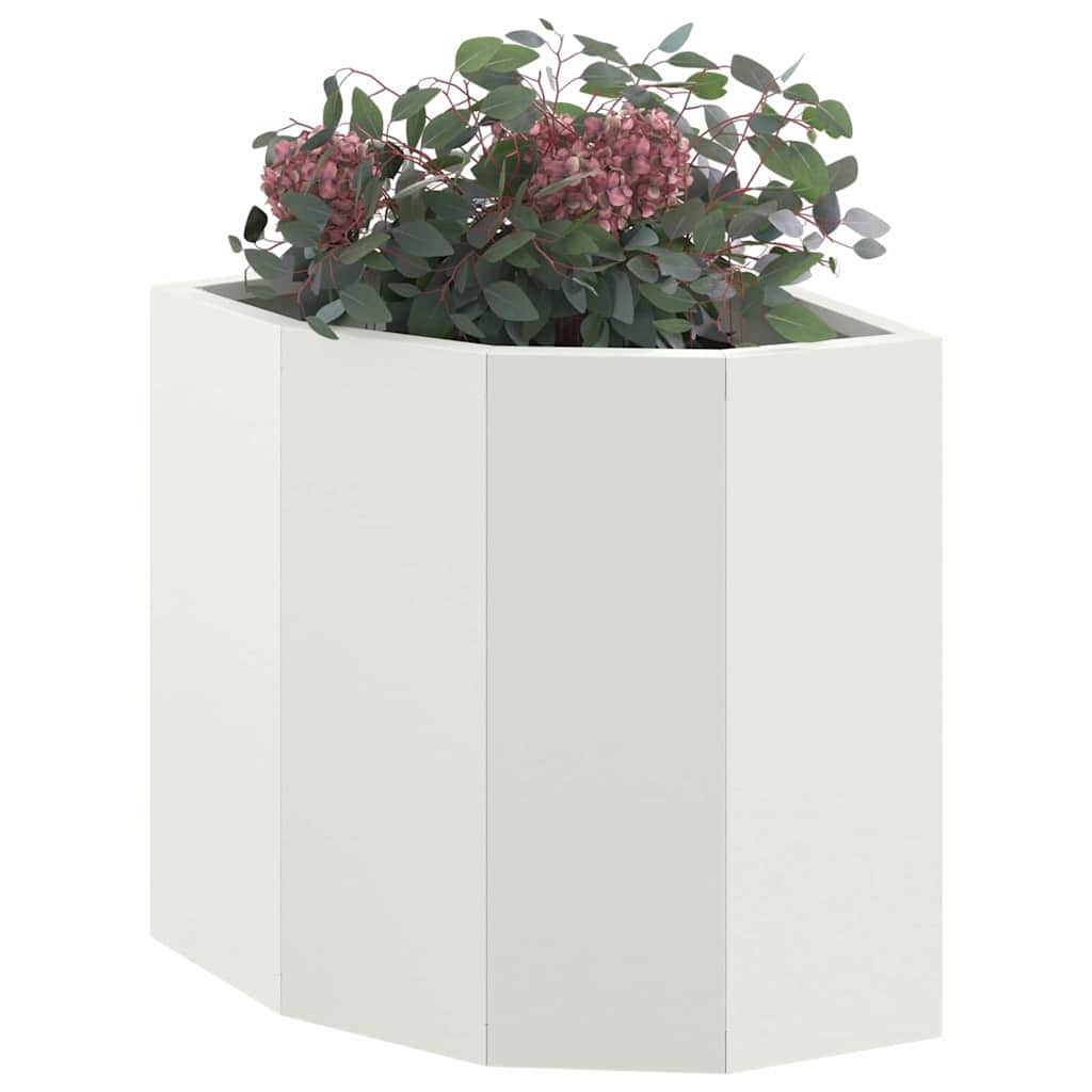 Hjørne Plantekasse Hvid 30 x 30 x 35 cm Stål