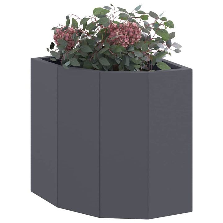 Hjørne Plantekasse Antracit 30 x 30 x 35 cm Stål