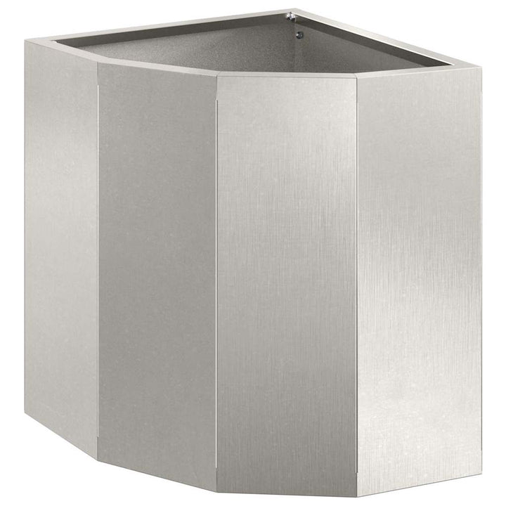Hjørne Plantekasse Sølv 30 x 30 x 35 cm Rustfrit stål
