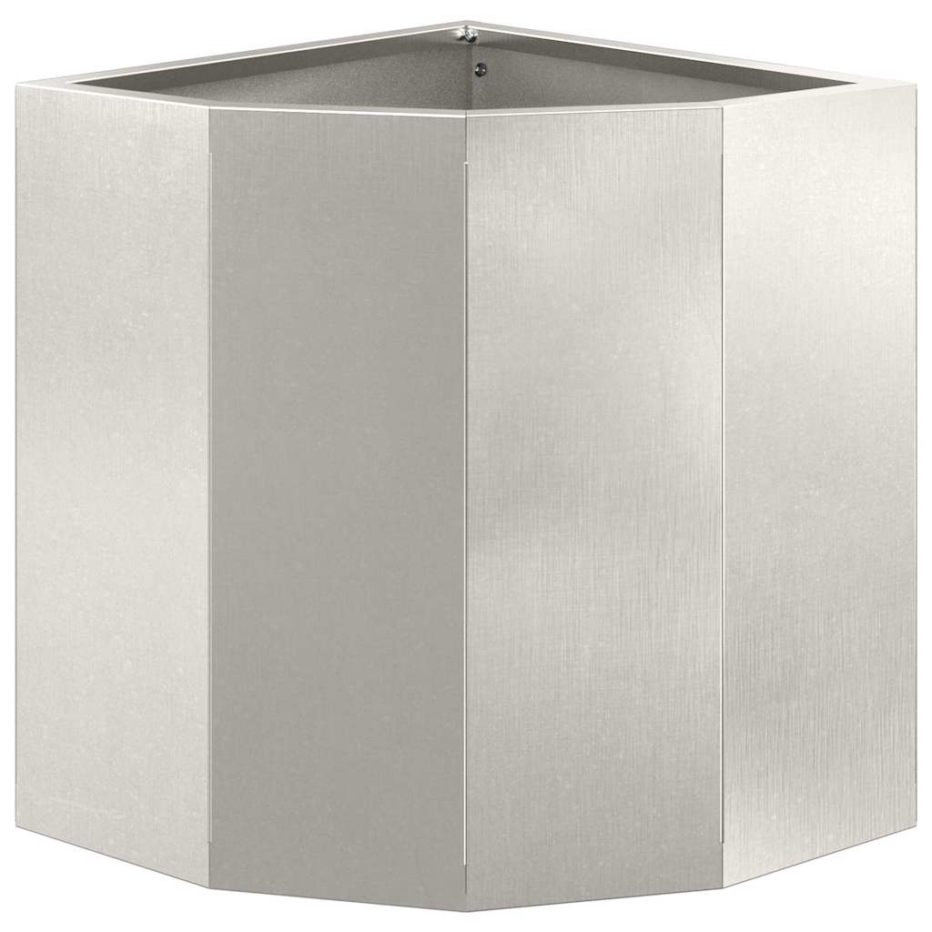 Hjørne Plantekasse Sølv 30 x 30 x 35 cm Rustfrit stål