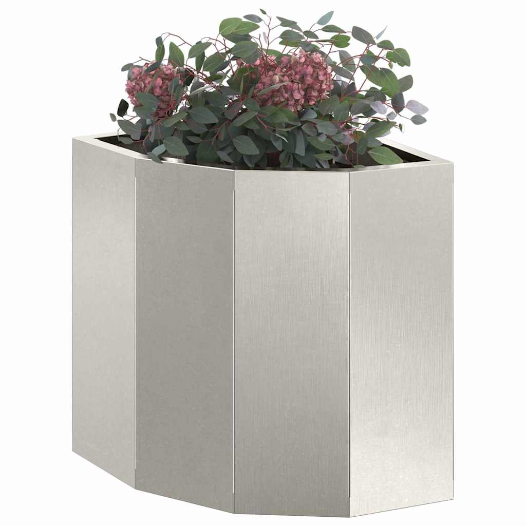 Hjørne Plantekasse Sølv 30 x 30 x 35 cm Rustfrit stål