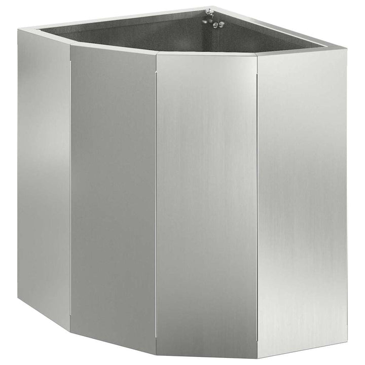 Hjørne Plantekasse Sølv 30 x 30 x 35 cm Galvaniseret stål