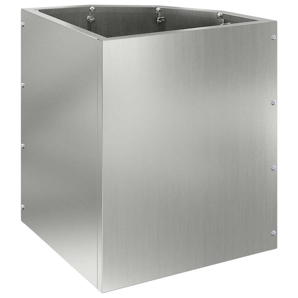 Hjørne Plantekasse Sølv 30 x 30 x 35 cm Galvaniseret stål