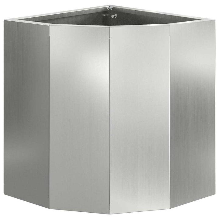 Hjørne Plantekasse Sølv 30 x 30 x 35 cm Galvaniseret stål
