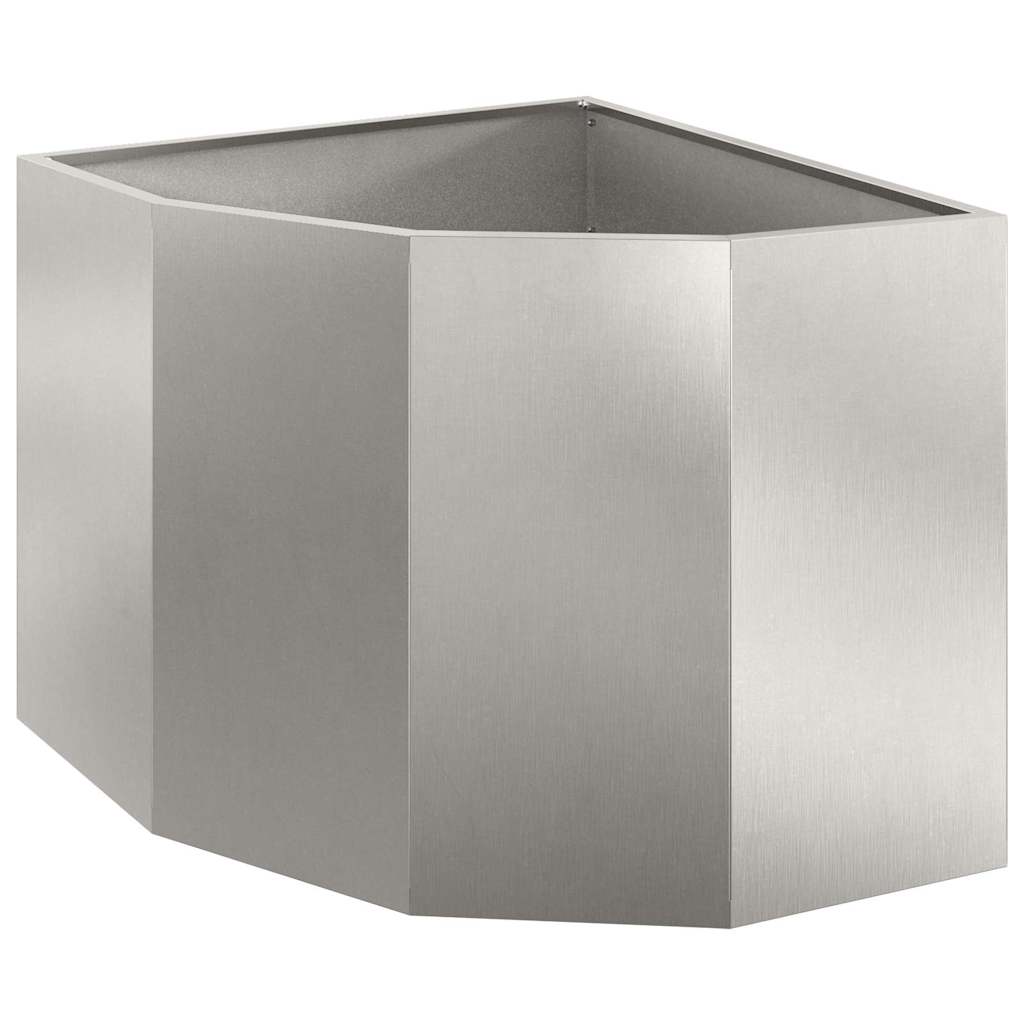 Hjørne Plantekasse Sølv 60 x 60 x 50 cm Rustfrit stål