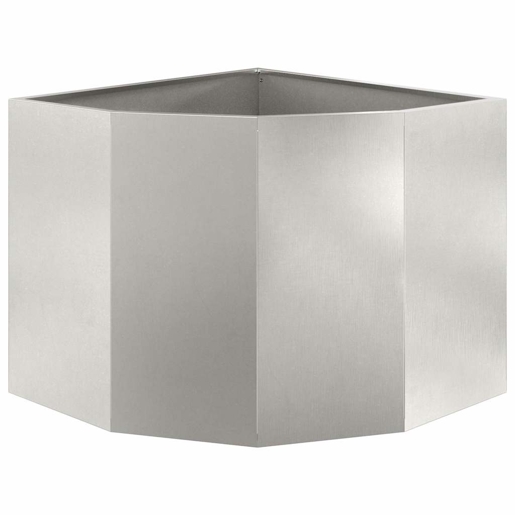 Hjørne Plantekasse Sølv 60 x 60 x 50 cm Rustfrit stål