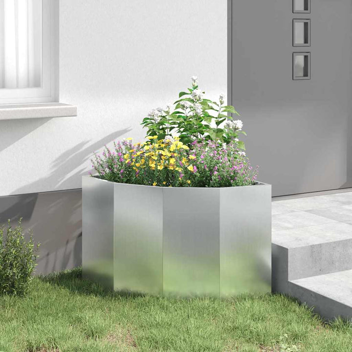 Hjørne Plantekasse Sølv 60 x 60 x 50 cm Galvaniseret stål