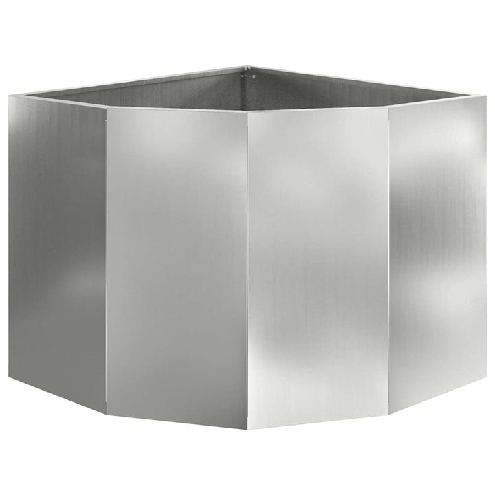 Hjørne Plantekasse Sølv 60 x 60 x 50 cm Galvaniseret stål
