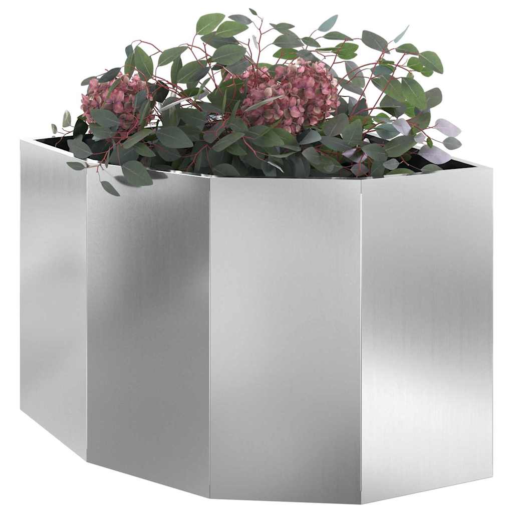 Hjørne Plantekasse Sølv 60 x 60 x 50 cm Galvaniseret stål