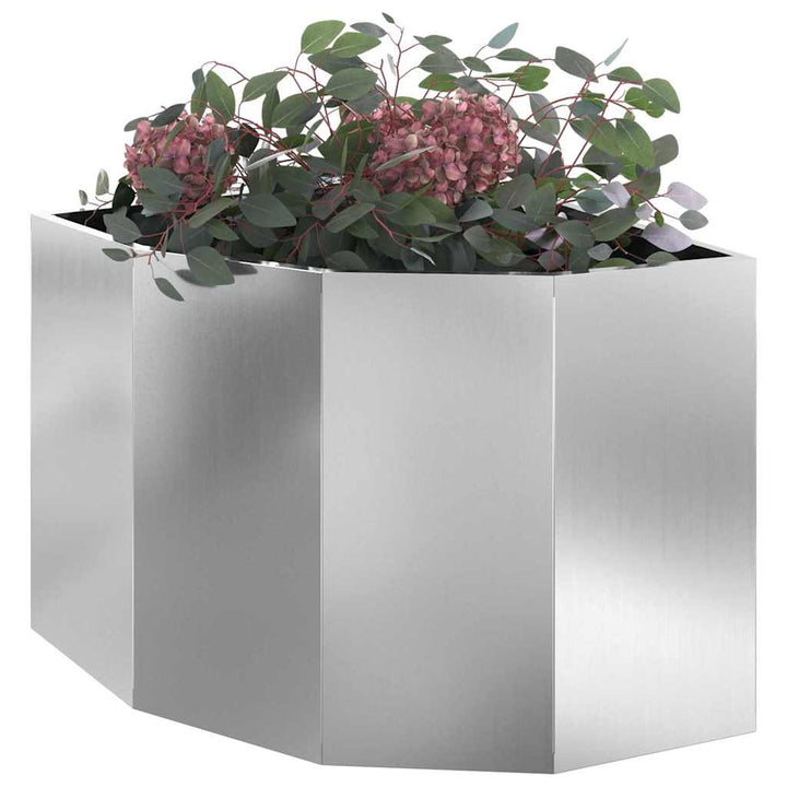Hjørne Plantekasse Sølv 60 x 60 x 50 cm Galvaniseret stål