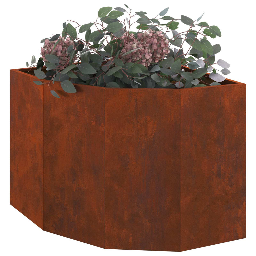 Hjørne Plantekasse Rusten 60 x 60 x 50 cm Forvitret stål