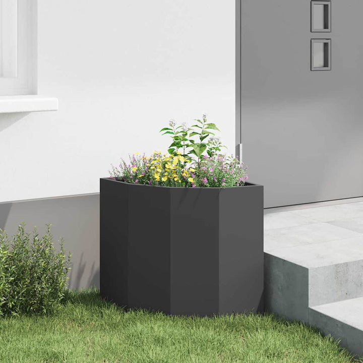 Hjørne Plantekasse Sort 45 x 45 x 50 cm Stål