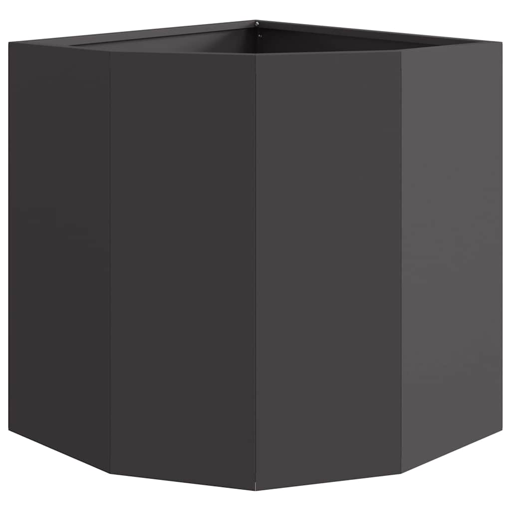 Hjørne Plantekasse Sort 45 x 45 x 50 cm Stål