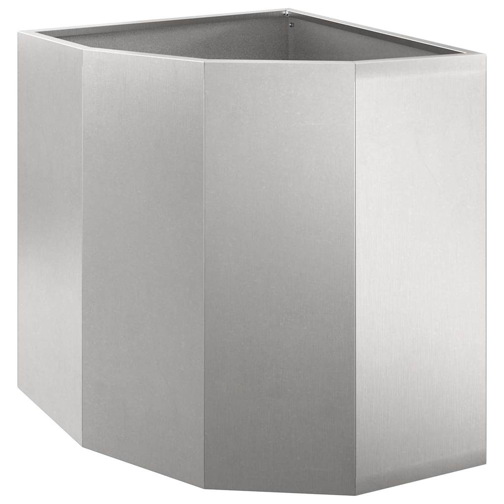 Hjørne Plantekasse Sølv 45 x 45 x 50 cm Rustfrit stål